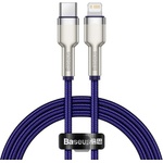 Baseus Кабел Type-C към Lightning, Fast Charging PD20W, 480Mbps, 2.4A, 1m - Baseus Cafule Series Metal (CATLJK-A05) - лилав
