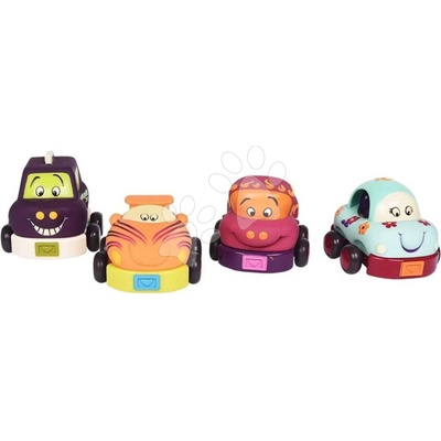 B.TOYS 4 mäkké autíčka s pohonom Wheeee-ls! B.Baby BT100