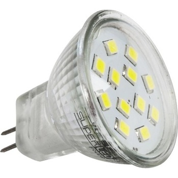 Superled žárovka LED MR11 12V 12 SMD 2835 2.4W 35 mm bílá studená