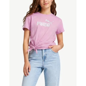 PUMA Ess Logo Knotted Tee G Pink - magazinko