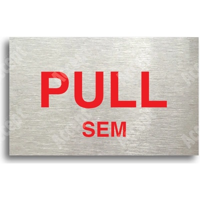 ACCEPT Tabulka SEM - TAM - typ 18 (80 x 50 mm) - stříbrná tabulka - barevný tisk bez rámečku