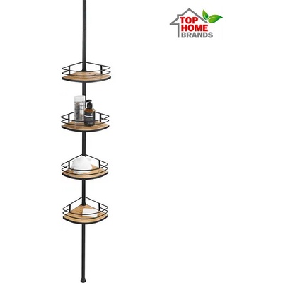 Wenko-Wenselaar GmbH & Co. KG, Germany Ъглова етажерка за баня Wenko Dolcedo, неръждаема стомана и бамбук