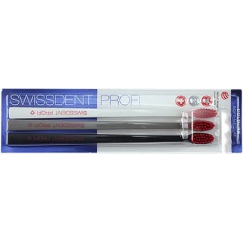 Swissdent Profi Colours Soft Medium Trio Четки за зъби (White, Grey, Black)