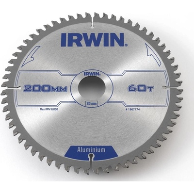 Irwin pilový kotouč 200x30 mm, 60 zubů, Professional Aluminium, 10506833 IPA200/60