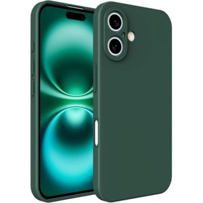 Mobi-Fon Силиконов кейс iPaky матиран, За iPhone 16 (6.1), Тъмнозелен (IPH-16-001)