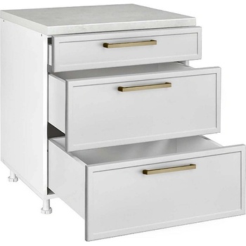 Matis Кухненски шкаф долен с три чекмеджета alba d80 3f b бяло