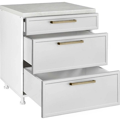 Matis Кухненски шкаф долен с три чекмеджета alba d80 3f b бяло