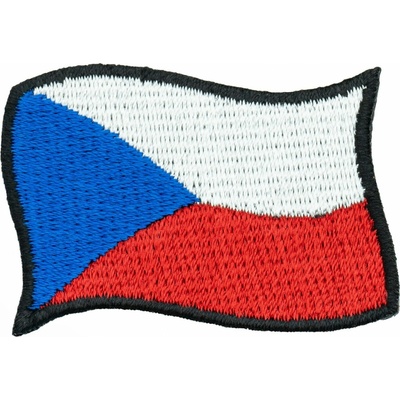 Nášivka - vlajka vlající ČR - 5 x 4 cm