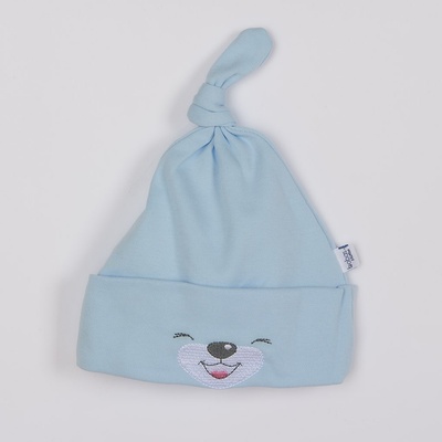 Bobas Fashion bavlněná čepička Lucky modrá