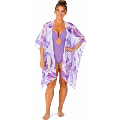 ArtOfPolo plážové kimono na plavky Sorso Fialové