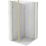 Mexen Mist L петстенна душ кабина с панти 100 x 100 см, прозрачна, златиста четка - 8A8L-100-100-55-00 (8A8L-100-100-55-00)