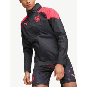 PUMA x Manchester City FC Training All Weather Jacket Black/Pink - magazinko