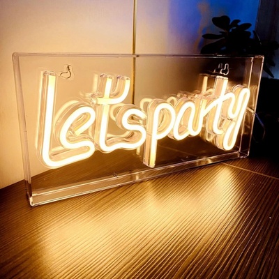 LETS PARTY - LED neonová reklama nápis neon logo svítící – Zbozi.Blesk.cz