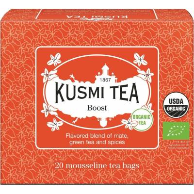 Kusmi Tea Zelený čaj BOOST 20 mušelínových sáčků