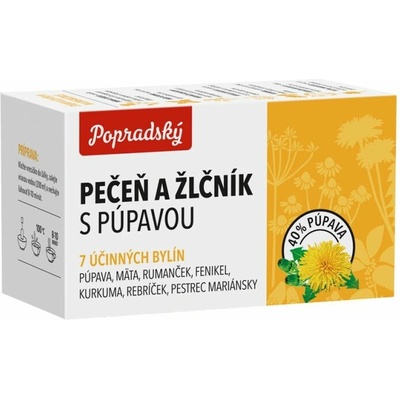Popradský Pečeň a žlčník s púpavou bylinný čaj 15 x 1,5 g