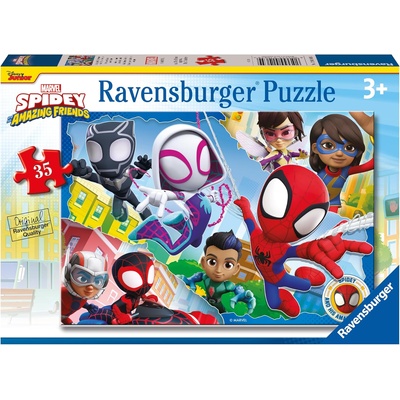 Ravensburger Детски пъзел Ravensburger от 35 части - Спайди и неговите невероятни приятели (12001065)