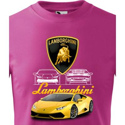 Dětské tričko Lamborghini Purpurová Velikost Canvas Bezvatriko.cz 2327