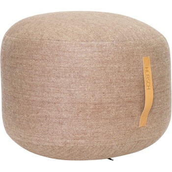 Hübsch Светлокафяв пуф Zerio, ø 50 cm Mochi - Hübsch (700804)
