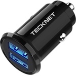 TeckNet Зарядно за кола (4.8A/24W) с 2xUSB порта за мобилни устройства - TeckNet ECC01001BA01 Dual USB 4.8A Car Charger (черен) (ECC01001BA01)