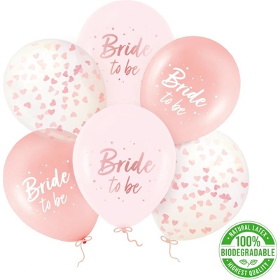 PartyDeco Balonky latex Bride to be mix 30 cm