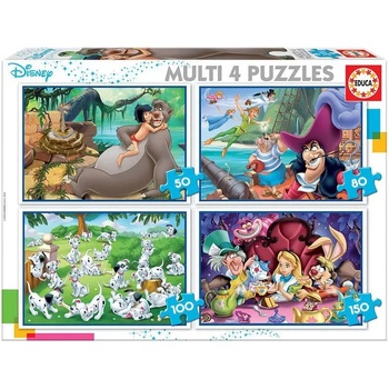 Image 1 of Educa - Puzzle 4x Disney Fairy Tale Puzzle - 40 - 99 piese