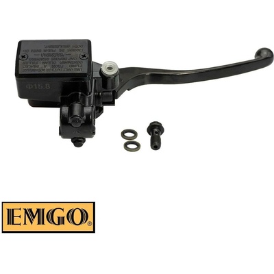 EMGO pumpa přední brzdy kompletní (15,8mm) s upevněním zrcátka a pákou HONDA CB 400 79-82, GL 500, CB 650, CX 650, CB 750 F 79-83, VF 750, CB 900 F 79-83, CBX 1000 79-82 (45500-463-601) barva černá ( – Hledejceny.cz