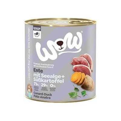 WOW Dog Senior kačica s batátmi 800 g