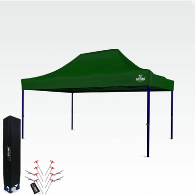BRIMO Výstavní stan 3x4,5m (45mm ocel) bez 3 stěn Zelená S. Ocel eco