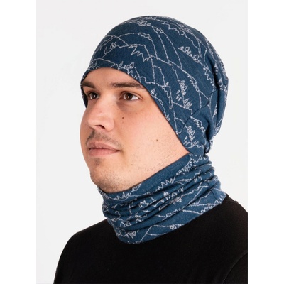 Unuo pánská merino čepice kobaltová Hory kluk