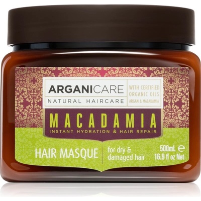 Arganicare Macadamia Hair Masque vyživujúca maska na vlasy pre suché a poškodené vlasy 500 ml