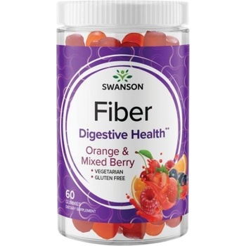 Swanson Fiber Digestive Health | with Chicory [60 желирани бонбони] Портокал с горски плодове