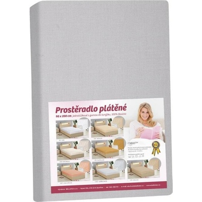 Bellatex Prostěradlo plátěné Šedé 160x200