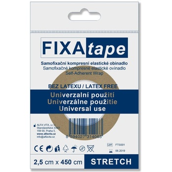 FIXAtape Stretch 2,5 cm x 450 cm tělové samofixační elastické ovínadlo