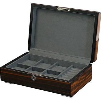 Rothenschild watch case RS-2433-EB for 6 watches and cufflinks (watch case RS-2433-EB for 6 watches and cufflinks)