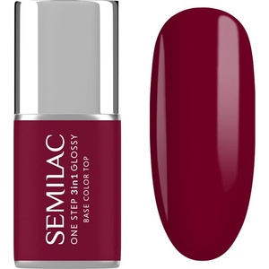 Semilac One Step 3in1 Glossy гел лак за нокти цвят 570 Dark Raspberry 7ml