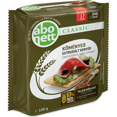 Abonett Extrudovaný celozrnný žitný chléb s kmínem 100g