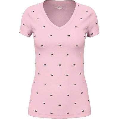 Tommy Hilfiger v-neck Tommy flag růžové
