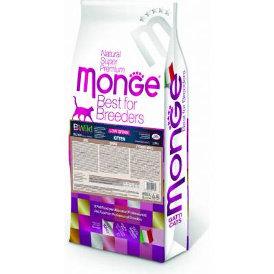MONGE Best for Breeders BWild Low Grain Kitten husacím mäsom 10 kg