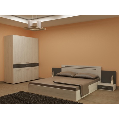 DST Спален комплект за матрак 164/190 Kiara-dst, бял дъб