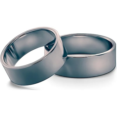 SAVICKI Сватбени халки: черно злато, плоски. 7 мм