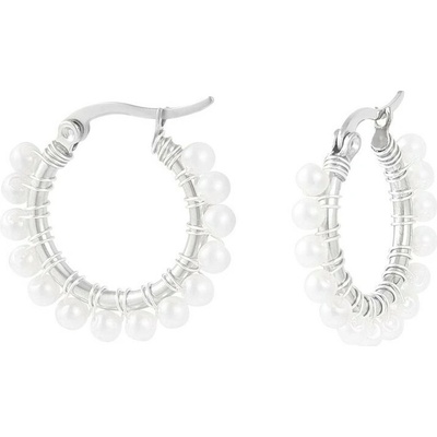 ORNAMENTI Náušnice Halfround Pearl silver OOR800153