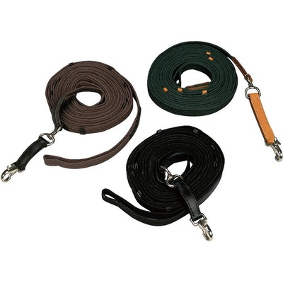 APOLLO Bavlněná lonž s koženým koncem 10m černá – Zboží Dáma