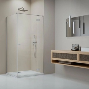 Radaway Правоъгълна душ кабина с люлееща се врата Radaway Essenza KDJ 120x75 см, матово никелово-прозрачно покритие, дясна (1385042-91-01R+1384049-01-01)