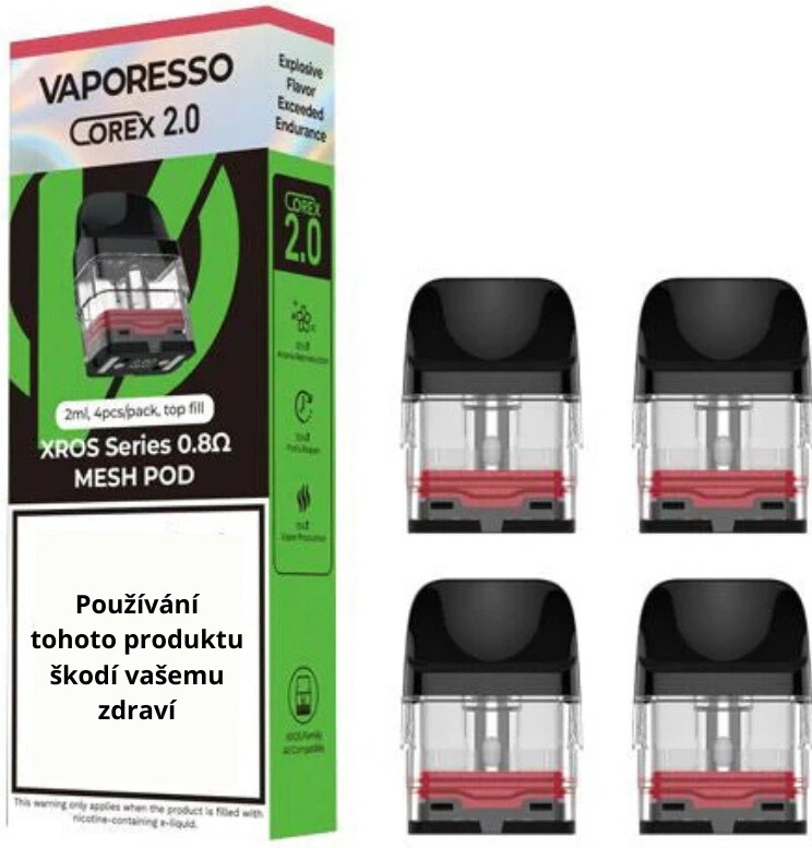vaporesso pods 0.8 Xros Pod Series Mesh Cartridge 0,8 ohm 4 ks vape pods near me Flavor:Strawberry Colada Flum Mello Blue Razz