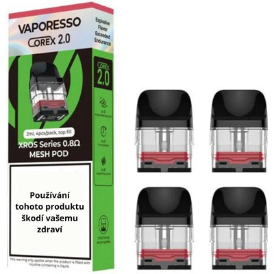 Vaporesso Xros Pod Series Mesh Cartridge 0,8 ohm 4 ks