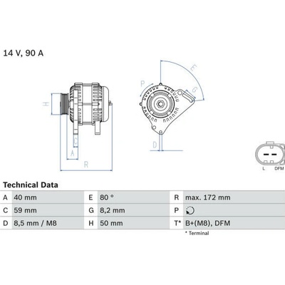 generátor BOSCH 0 986 084 320