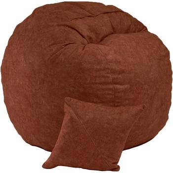 Image 1 of PUFRELAX Комплект Барбарон и декоративна възглавница, 450л. Matusalem - Terra, Перящ се калъф, Подходящ за деца, Пълнеж с микс от мемори пяна и дунапрен, Гама Premium, 8986 (PUF-M-MP-PT-TER)