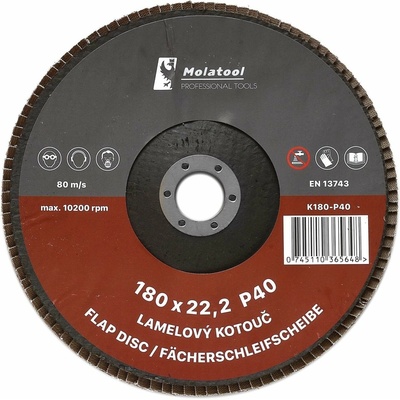 Molatool Lamelový brusný kotouč 180 mm P40 K180-P40 – Zbozi.Blesk.cz