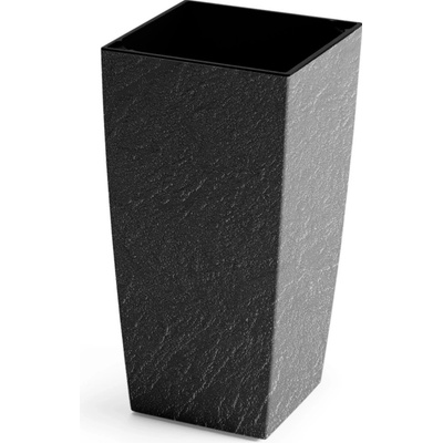 Plastkon Květináč Eliot Stone antracitový 28,4 x 28,4 x 57,2 cm