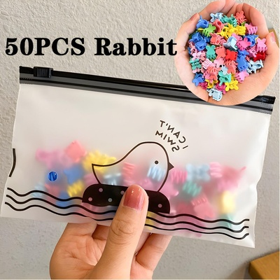 HARAHU Щипки за коса в чанта - Rabbit / 50бр KP7855 (7855)